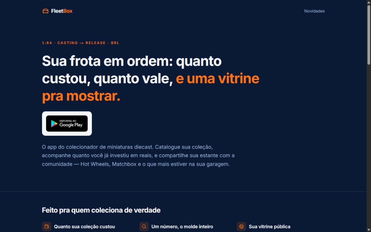 Landing page web de FleetBox