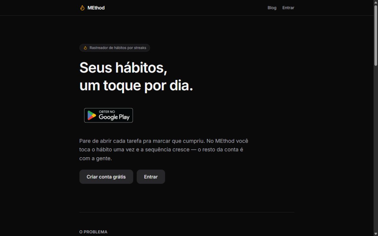 Landing page web de MEthod